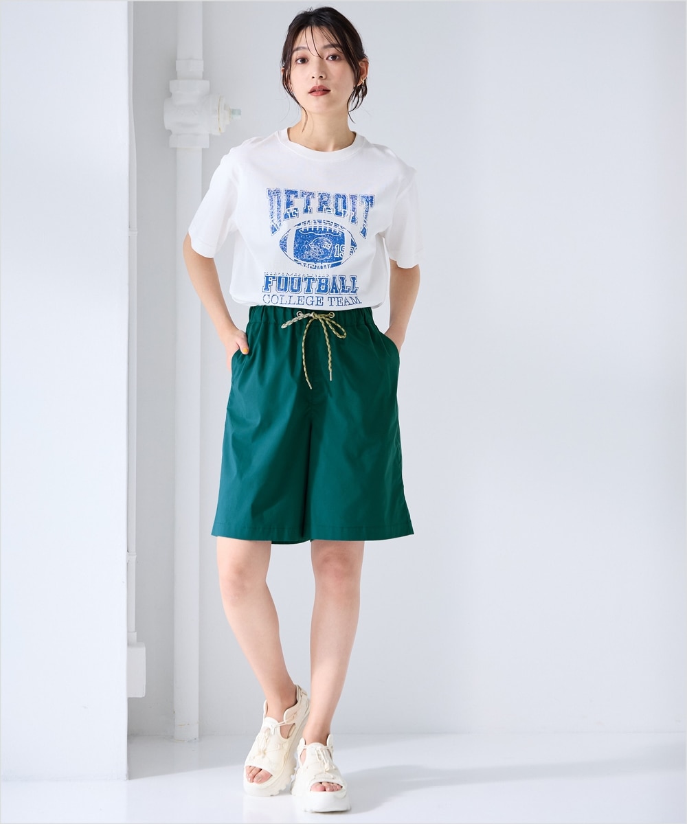 水陸両用】うすカルストレッチAラインハーフパンツ（ゆったりヒップ