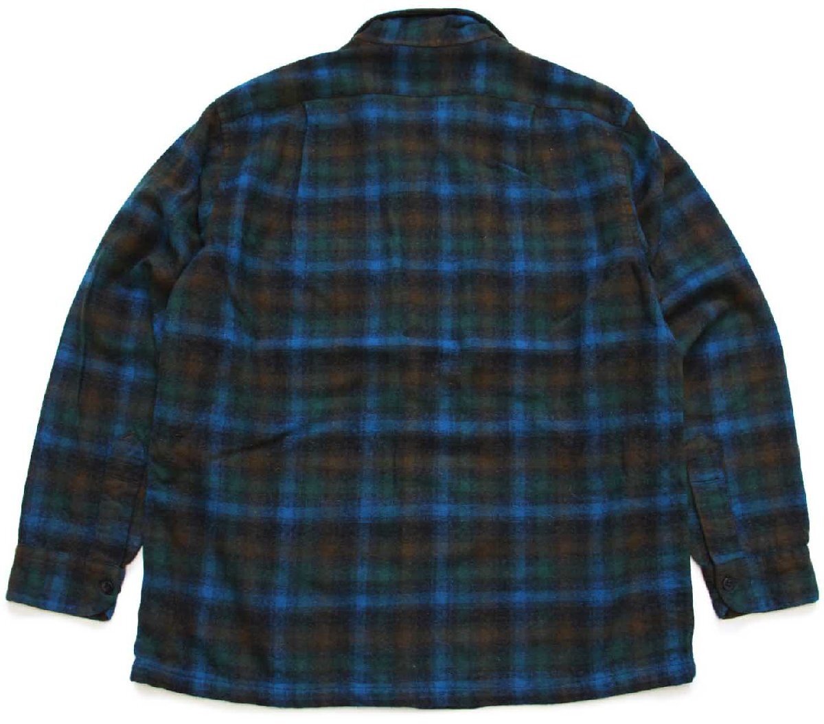 60s PENDLETONペンドルトン オンブレチェック オープンカラー ウール