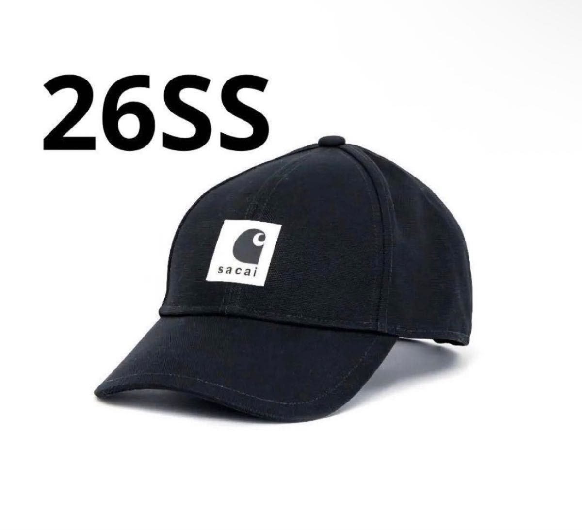 24SS Sacai Carhartt WIP Duck Cap サカイ カーハート キャップ 黒