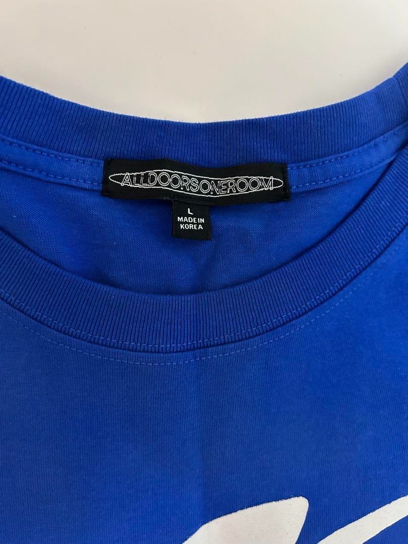 NewJeans Tokki Tee short sleeve T-Shirt Blue Size-L K-POP goods