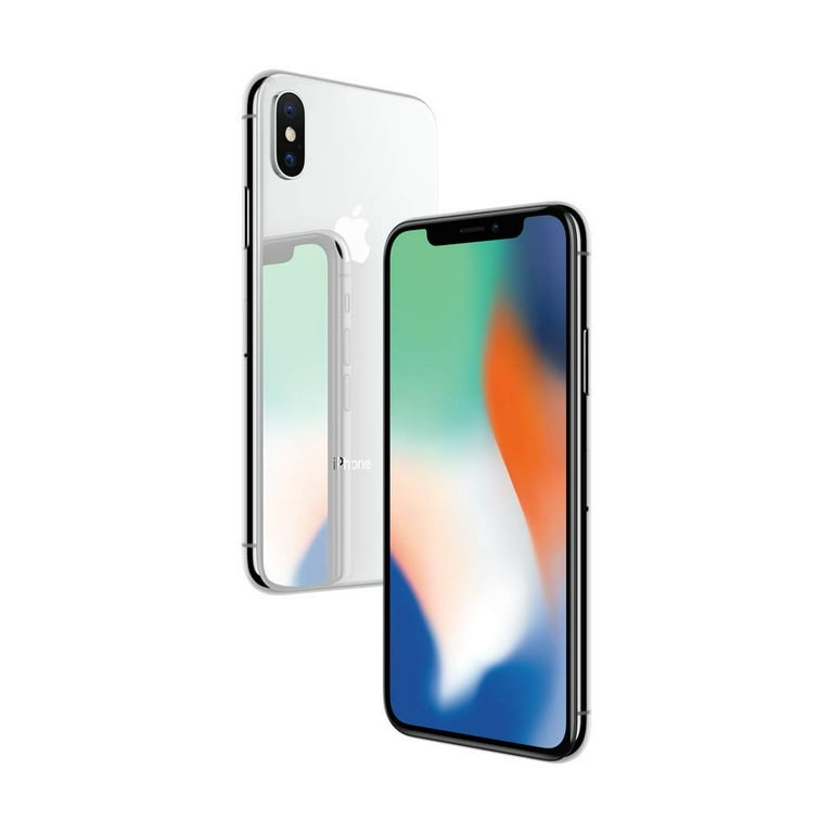 Restored Apple iPhone X 256GB, Silver Locked Straight Talk