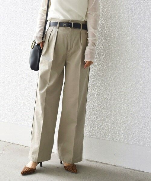 セール】 * 〈手洗い可能〉2タック ワイド チノパンツ ◇ （チノ