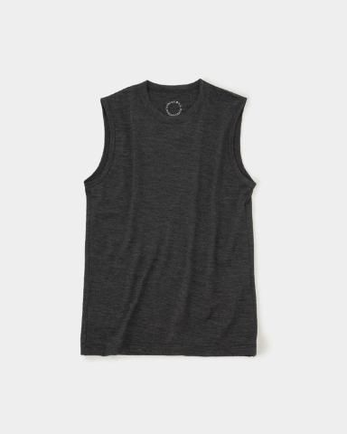 山と道 / 100% Light Merino Sleeveless - SALT