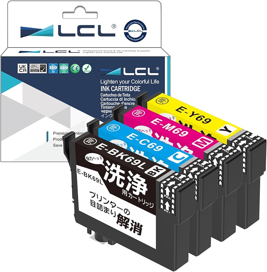 Amazon.co.jp: LCL プリンター 洗浄液 IC4CL69L ICBK69 ICC69 ICM69