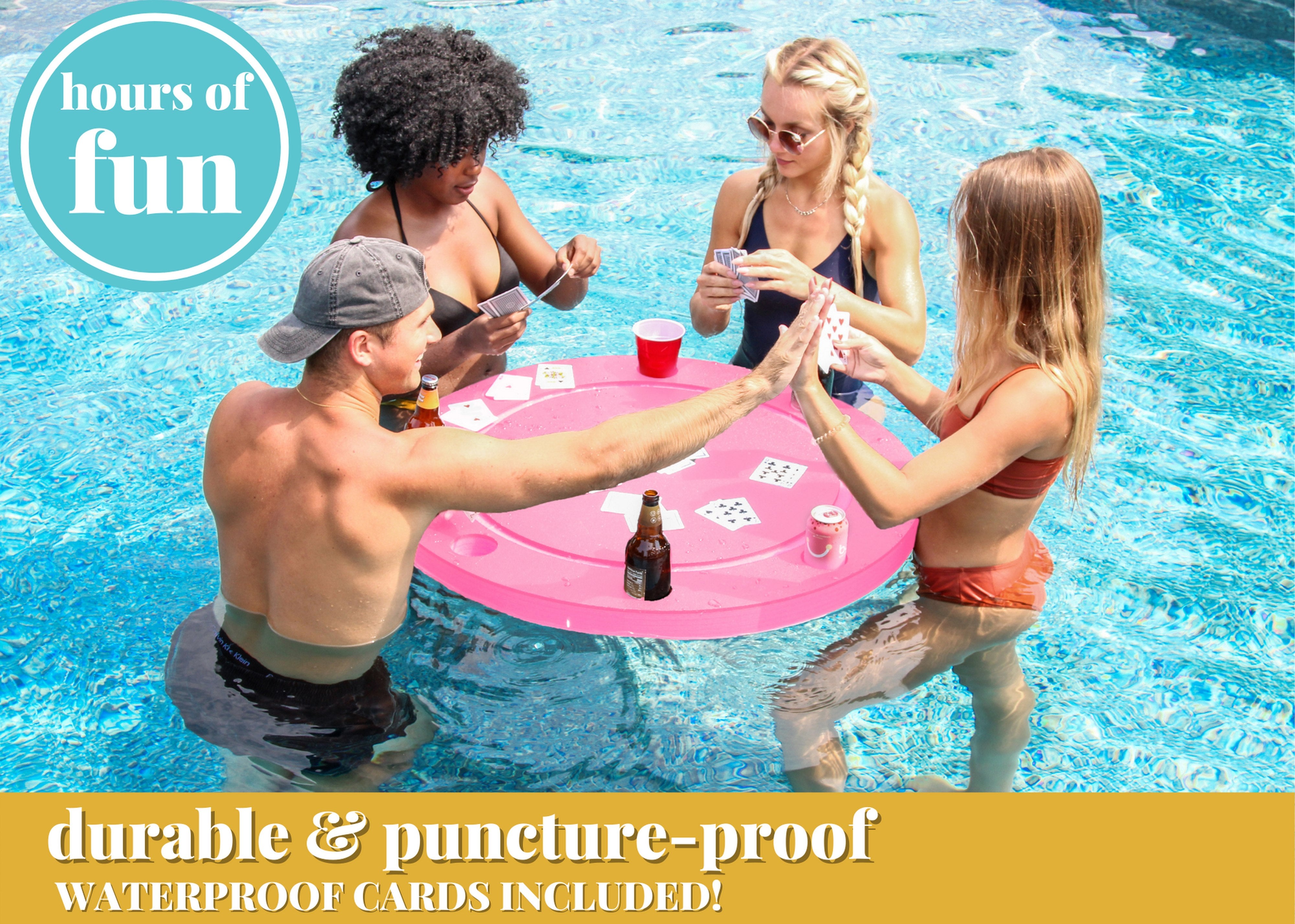 Floating GameCard Table Tray PoolBeach Party Float Lounge Durable