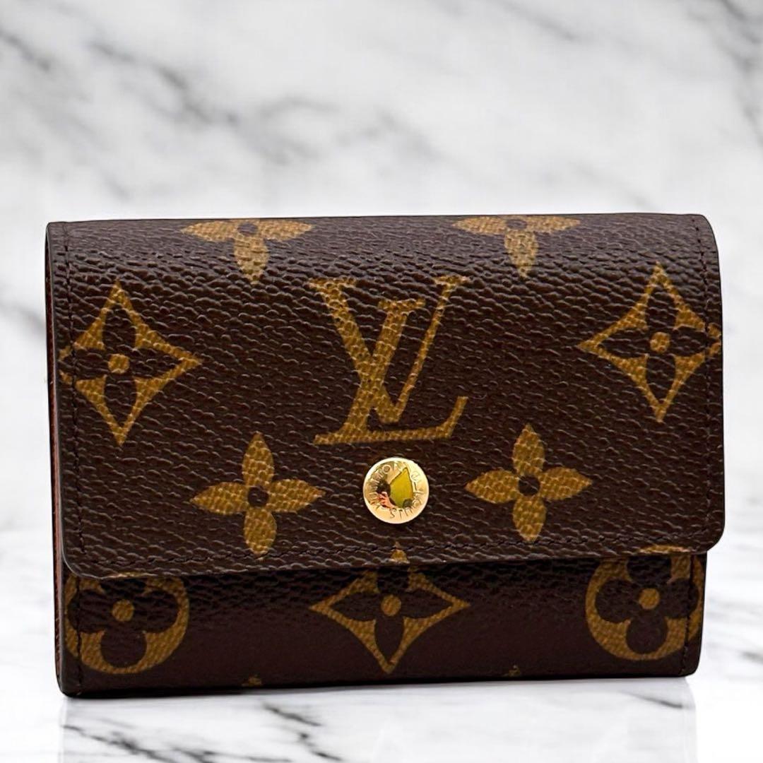 極美品 箱付 ルイヴィトン モノグラム ポルトモネプラ ケース 財布 小銭 ルイヴィトン小銭入れ ポルト モネ プラ 14145 ブラウン ユニセックス