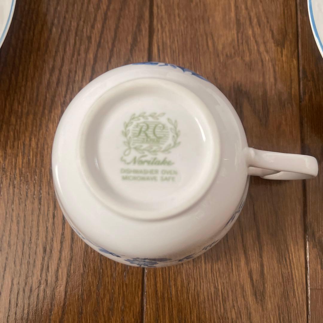 ノリタケ 青い花柄 ティーカップ・ソーサーセット 5客 - メルカリ