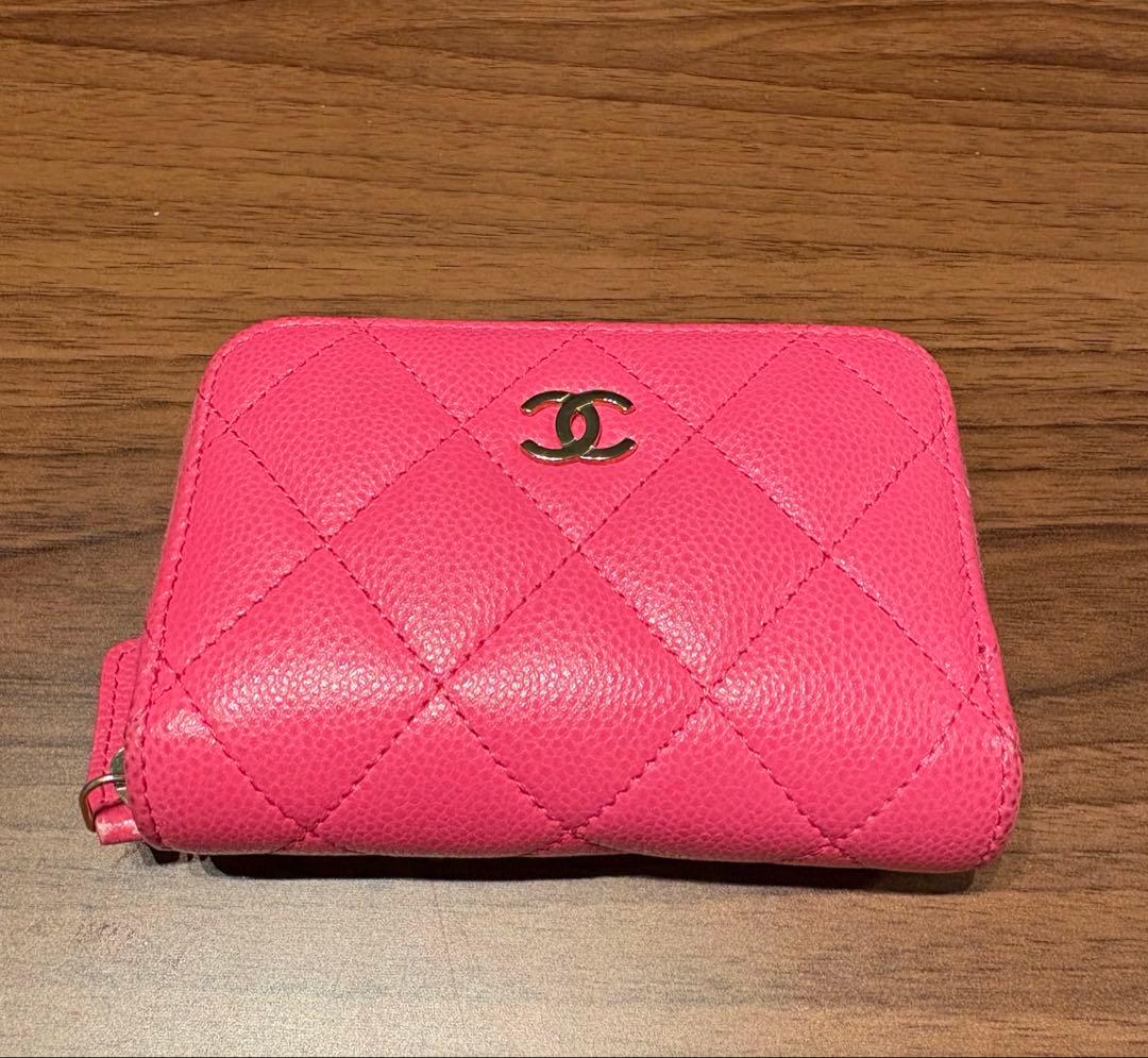【お値下げ不可】CHANEL♡パース ピンク コインパース - シャイニー グレインド カーフスキン & ストラス
