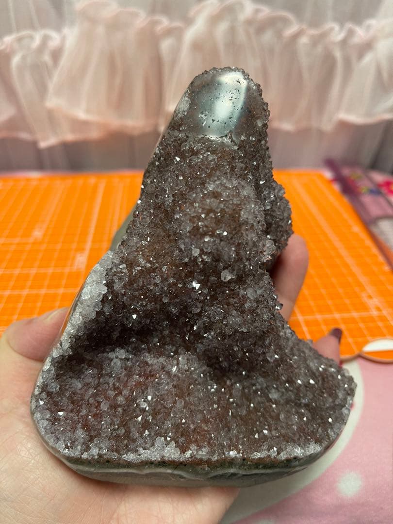 綺麗❣️原石 天然石浄化　ウルグアイ産 赤色アメジスト 水晶クラスター　⑧