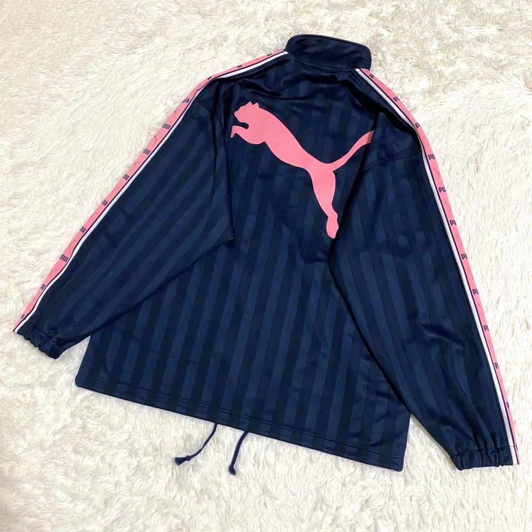 y2k プーマ ジャージ セットアップ 上下 刺繍 プージャ ネイビー