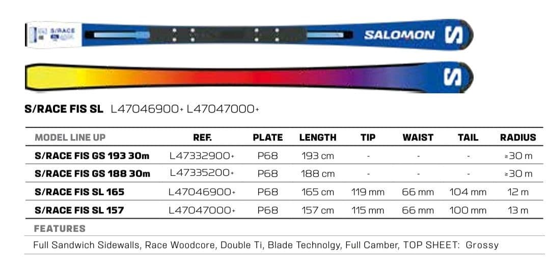 サロモン S/RACE SL 157
