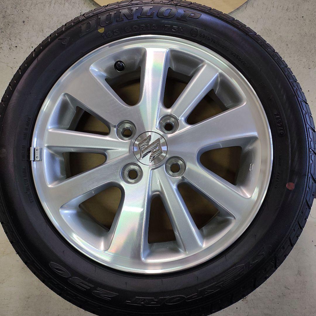 つよた　「B」2個セット　14インチ　エブリィタイヤ&ホイール スズキ エブリィワゴン DA17W 純正タイヤ ホイール 14インチ 新車外し